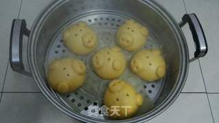 南瓜黄金招财猪馒头的做法步骤:17