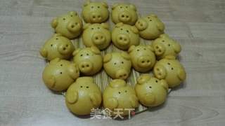 南瓜黄金招财猪馒头的做法步骤:18