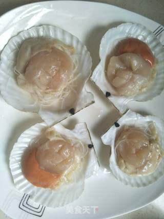 金银蒜蒸扇贝的做法步骤:3