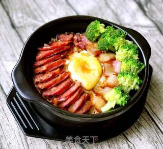 腊味煲仔饭的做法步骤:13