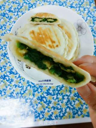 发面鸡蛋韭菜盒的做法步骤:6