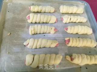 毛毛虫馒头面包的做法步骤:8