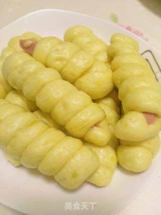 毛毛虫馒头面包的做法步骤:10