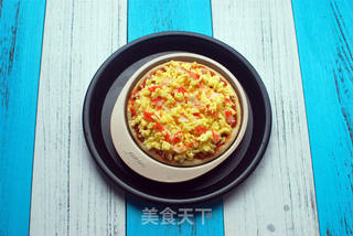 蟹味肉酱披萨的做法步骤:3
