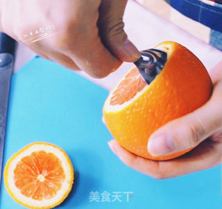 甜橙牛奶蛋羹的做法步骤:3