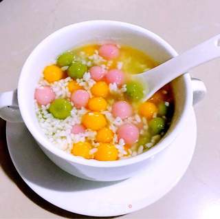 甜酒彩色汤圆的做法步骤:15