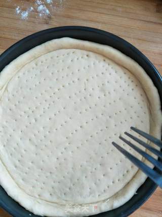 蔬菜鲜虾披萨的做法步骤:8