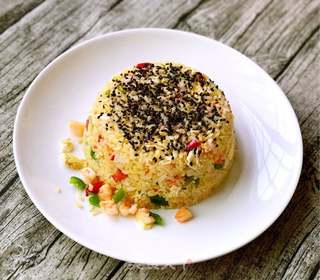 金银海鲜炒饭的做法步骤:17