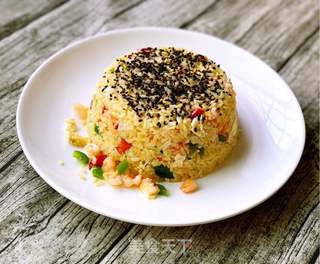 金银海鲜炒饭的做法步骤:20