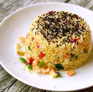 金银海鲜炒饭的做法步骤:19