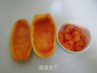 木瓜椰汁西米露的做法步骤:2