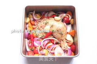 皮酥肉嫩,脆香多汁的法式烤鸡腿 #柏翠云智能蒸烤箱PE8289WT#的做法步骤:4