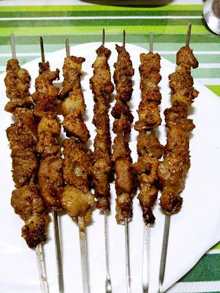 羊肉串的做法步骤:10