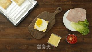西屋特约之芝士火腿鸡蛋三明治的做法步骤:6