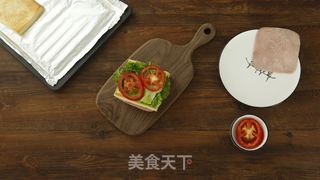 西屋特约之芝士火腿鸡蛋三明治的做法步骤:7