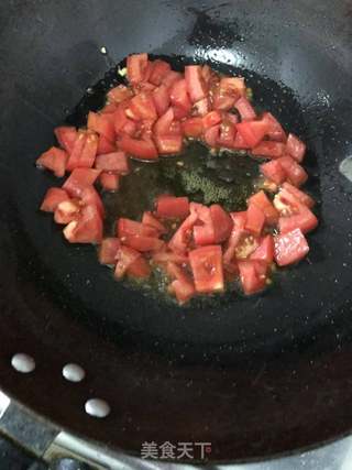 西红柿鸡蛋炒饭的做法步骤:3