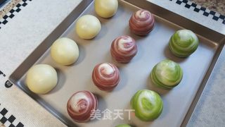 黄油版三色蛋黄酥的做法步骤:21