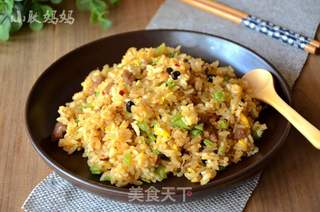 牛肉芹菜蛋炒饭的做法步骤:11