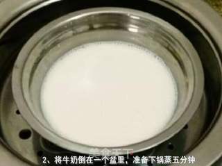 青汁双皮奶的做法步骤：2