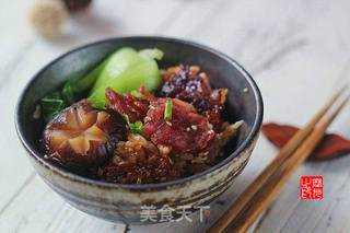 人气腊味料理【广式腊味煲仔饭】的做法步骤：12