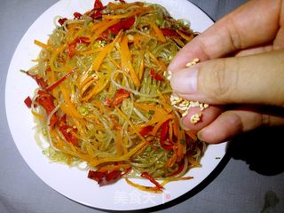 香辣五色炒薯粉#懒人简餐#的做法步骤:12