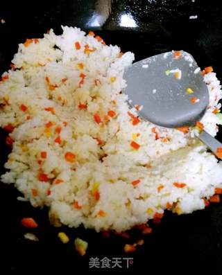海米紫菜炒饭的做法步骤:6