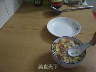 蛋肠炒饭的做法步骤:8