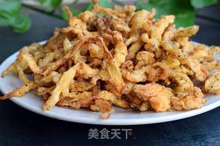椒盐手撕杏鲍菇的做法步骤:10