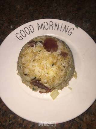 腊肠娃娃菜蛋炒饭的做法步骤：11