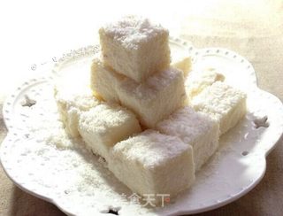 牛奶椰丝小方的做法步骤:9
