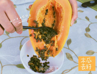 胡萝卜木瓜牛奶羹的做法步骤:3