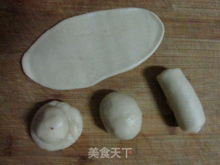 红豆蓉蛋黄酥的做法步骤:12