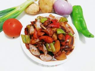 新疆大盘鸡的做法步骤:30