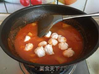 鸡茸丸番茄浓汤的做法步骤:17