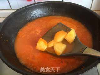 鸡茸丸番茄浓汤的做法步骤:16