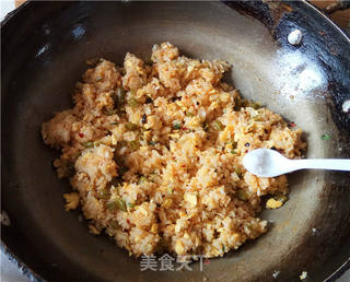 酸豆角蛋炒饭的做法步骤:8