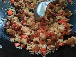 腊肉炒饭的做法步骤:5