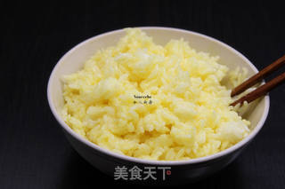 黄金蛋炒饭的做法步骤:6