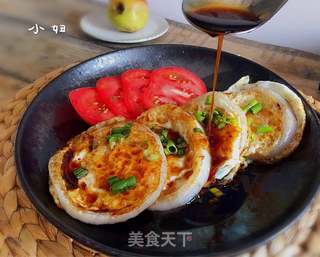 洋葱圈糖醋浇汁蛋的做法步骤:11