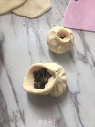 咸菜包子的做法步骤:14