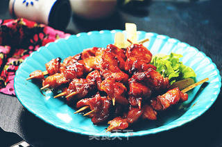 叉烧鸡肉串的做法步骤:10