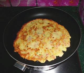 西瓜皮火腿鸡蛋饼的做法步骤:9