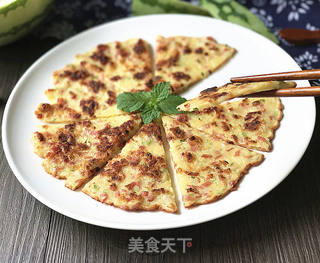 西瓜皮火腿鸡蛋饼的做法步骤:12