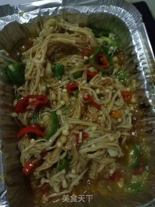 锡纸金针菇的做法步骤:7