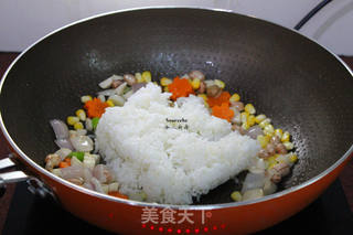 田园炒饭的做法步骤:8