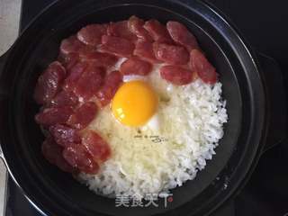 香肠煲仔饭的做法步骤:9