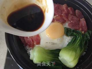 香肠煲仔饭的做法步骤:11