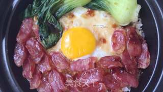 香肠煲仔饭的做法步骤:12