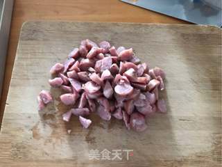 赏味中秋、乐享团圆~【金沙肉松香肠月饼】的做法步骤:5