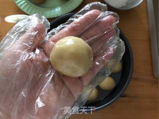 赏味中秋、乐享团圆~【金沙肉松香肠月饼】的做法步骤:16